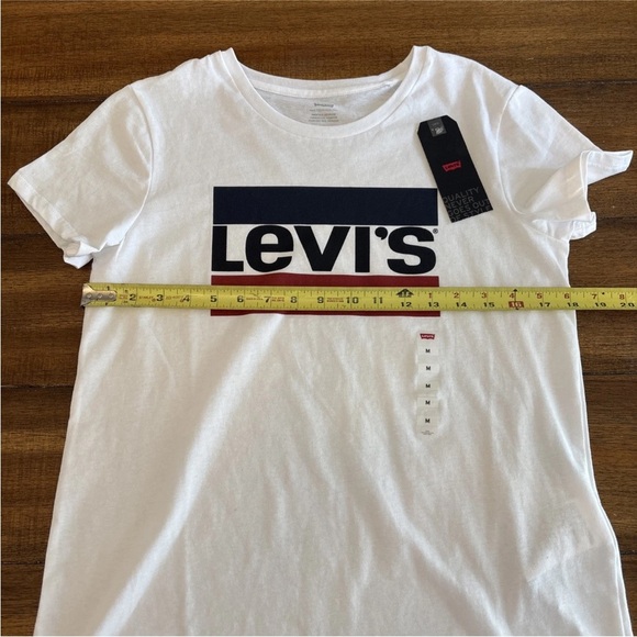 Levi’s Shirt Adult Medium White Short Sleeve Casual Tee - Picture 5 of 12